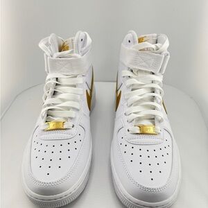 Nike White and Gold High-Tops
